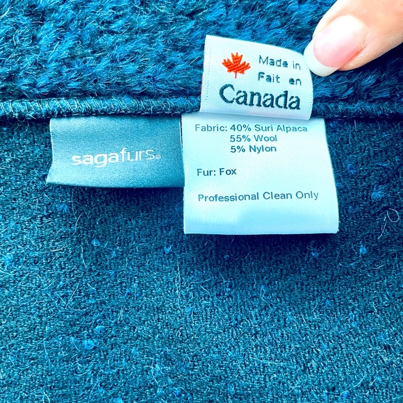 Midnight blue Sagafurs warm multi wear poncho - Picture 7 of 7